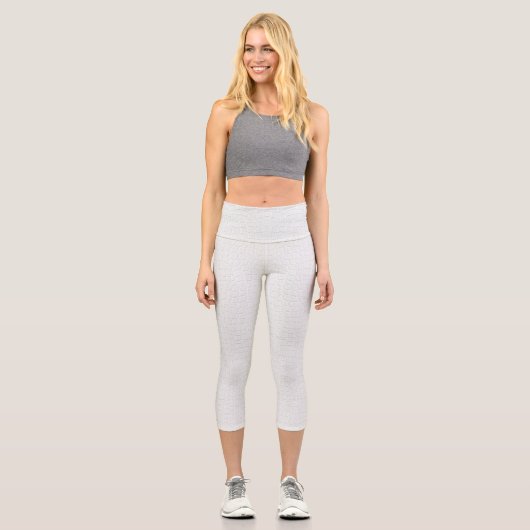 Leggings Capri Crocodile blanc - Impression (Recto)