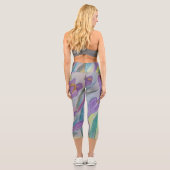 Leggings Capri Crocus de printemps Abstrait (Verso)