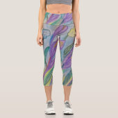 Leggings Capri Crocus de printemps Abstrait (Recto)