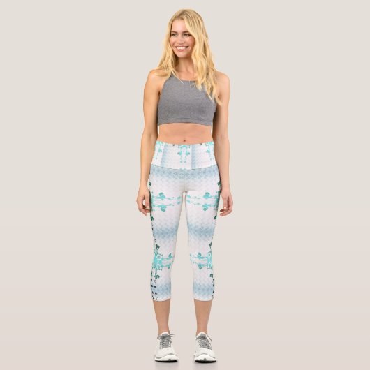 Leggings Capri Croix de fleurs (Recto)