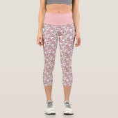 Leggings Capri Croquis brut Chili Poivrons en rose (Recto)