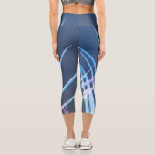 Leggings Capri Croquis minimalisme Feuille Palm Tree (Verso)