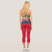 Leggings Capri Cuba & Cubain Drapeau mode, Fitness, Sports (Verso)