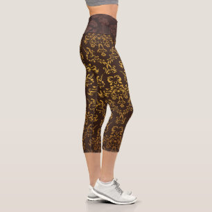 Leggings Capri Cuir Et Ornement Zazzle_Growshop.