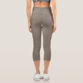 Leggings Capri Cuir taupe beige tendance comme un pantalon de yog (Verso)