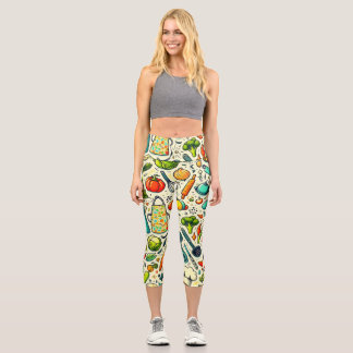 Leggings Capri Cuisine de fruits.