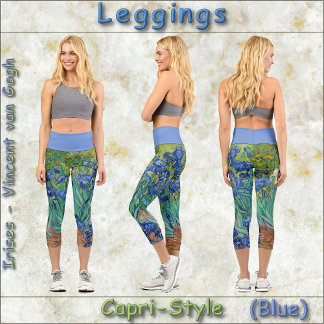 Leggings Capri CUISSARD CAPRI STYLE - Irises - Bleu - van Gogh