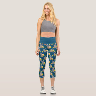 Leggings Capri Cupide souris motif de l'océan capri bleu