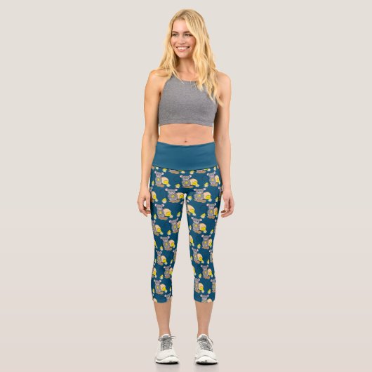 Leggings Capri Cupide souris motif de l'océan capri bleu (Recto)