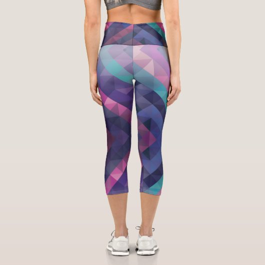 Leggings Capri Customizable Geometric High Waisted Capris (Verso)