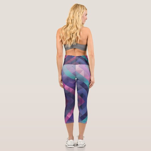 Leggings Capri Customizable Geometric High Waisted Capris (Verso)