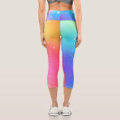 Leggings Capri Customizable Rainbow High Waisted Capris (Verso)
