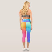 Leggings Capri Customizable Rainbow High Waisted Capris (Verso)