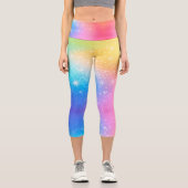 Leggings Capri Customizable Rainbow High Waisted Capris (Recto)