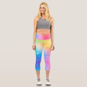 Leggings Capri Customizable Rainbow High Waisted Capris (Recto)