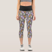 Leggings Capri Cute Halloween Ghost Motif de chauve-souris de crâ (Recto)