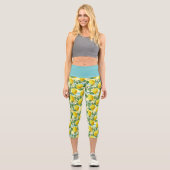 Leggings Capri Cute Hip Tropical Summer Lemons Fruit Motif (Recto)