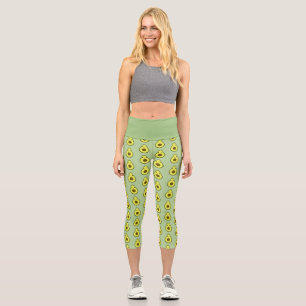 Leggings Capri Cute Kawaii Avocado