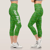 Leggings Capri Cute Patricks Day Vert Irlandais Lucky Clover Moti