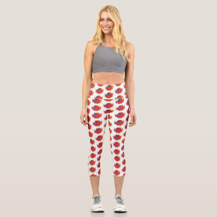 Leggings Capri Cute Siamese combat poisson betta dessin