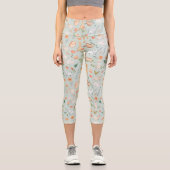 Leggings Capri Cute Turquoise bébé animal Pastel Motif (Recto)