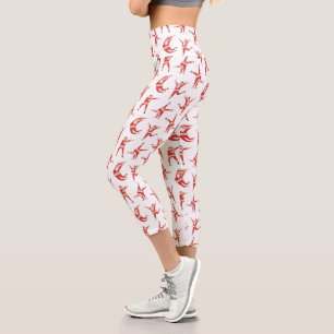 Leggings Capri Dabing Père Noël Fun Motif de Noël
