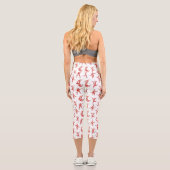 Leggings Capri Dabing Père Noël Fun Motif de Noël (Verso)