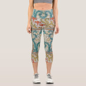 Leggings Capri Daffodique chintz papier peint à fleurs Art nouvea (Recto)