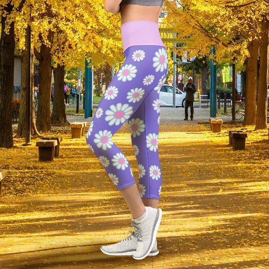 Leggings Capri Daisy Simple Violet