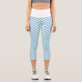 Leggings Capri Damier bleu blanc (Recto)