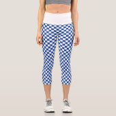 Leggings Capri Damier Bleu Nuit Blanc (Recto)
