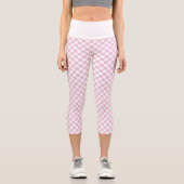 Leggings Capri Damier Rose Blanc (Recto)