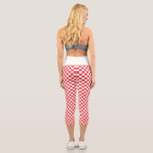 Leggings Capri Damier rouge blanc (Verso)