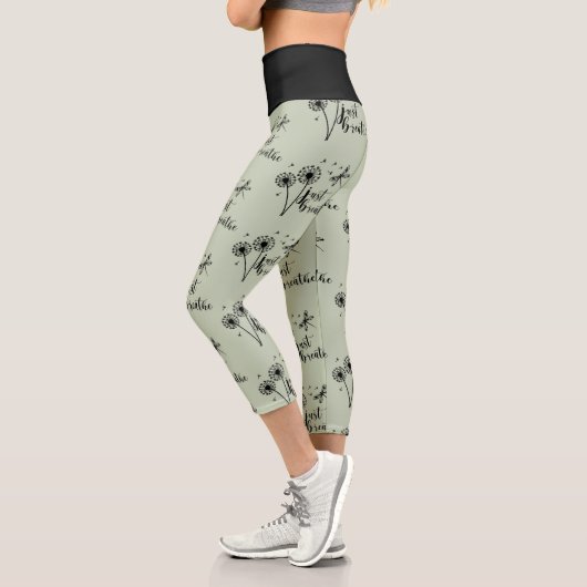 Leggings Capri Dandelion Dragonfly Just Breathe (Gauche)