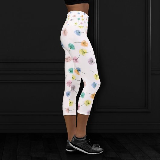 Leggings Capri Dansons | Motif floral aquarelle