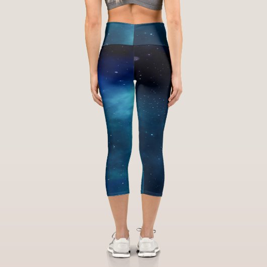 Leggings Capri Dark blue Galaxy (Verso)