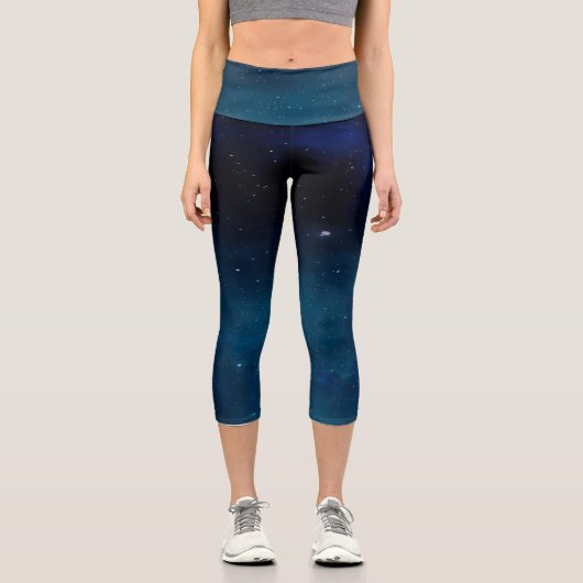 Leggings Capri Dark blue Galaxy (Recto)