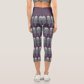 Leggings Capri Dark Mark Geometric Icon Pattern (Verso)