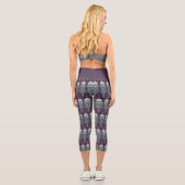 Leggings Capri Dark Mark Geometric Icon Pattern (Verso)