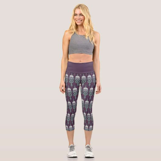 Leggings Capri Dark Mark Geometric Icon Pattern (Recto)