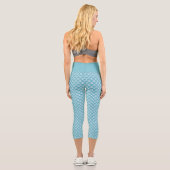 Leggings Capri Dark Sky Blue Mermaid Fish Scale (Verso)
