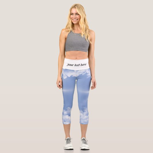 Leggings Capri de beaux nuages (Recto)