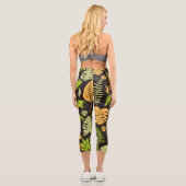 Leggings Capri De mignons éléments tropicaux (Verso)