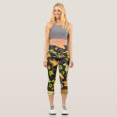 Leggings Capri De mignons éléments tropicaux (Recto)