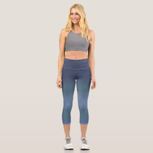 Leggings Capri Décor bleu marine moderne Aquarelle galaxie