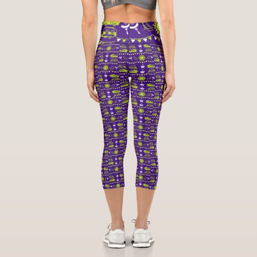 Leggings Capri Décor camping Caravan (Verso)