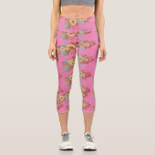 Leggings Capri Décoration de maison florale boho moderne (Recto)
