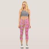 Leggings Capri Décoration de maison florale boho moderne (Recto)