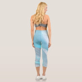 Leggings Capri décoration moderne et moche bleue (Verso)