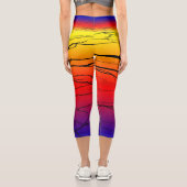 Leggings Capri Dégradé Abstrait (Verso)